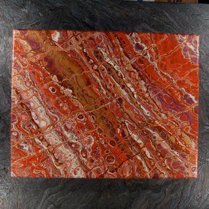 Acrylic Pour Painting 11x14 Clear coated